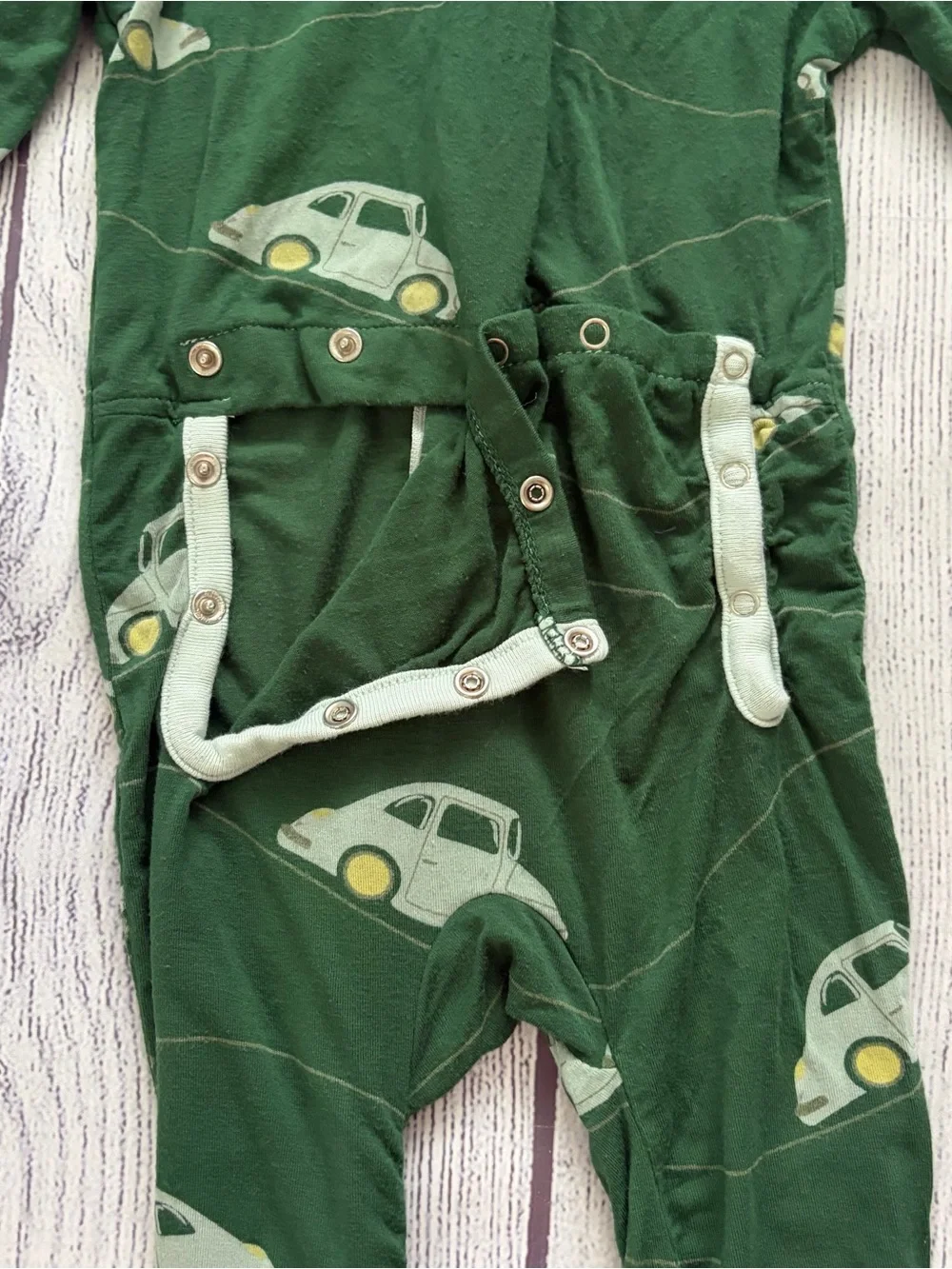 Kickee Pants Bamboo Zipper Footie Topiary Italian Car 18-24m